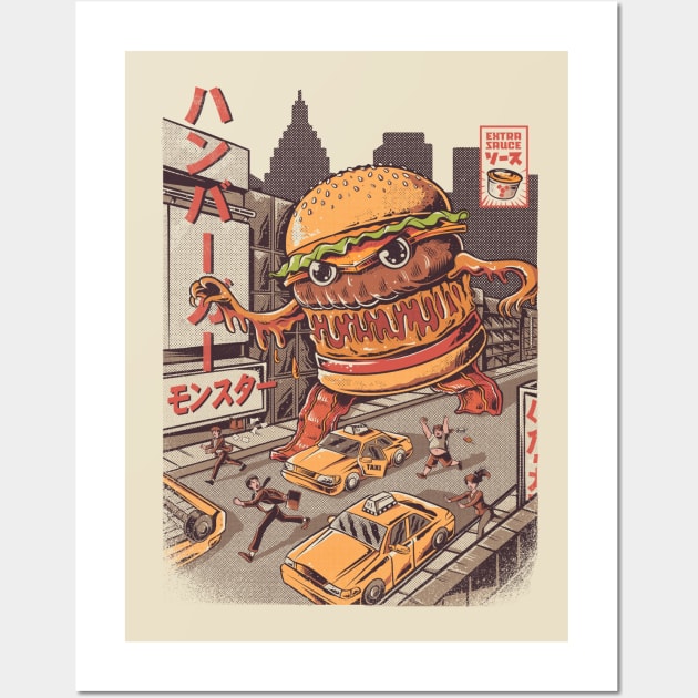 BurgerZilla Wall Art by Ilustrata